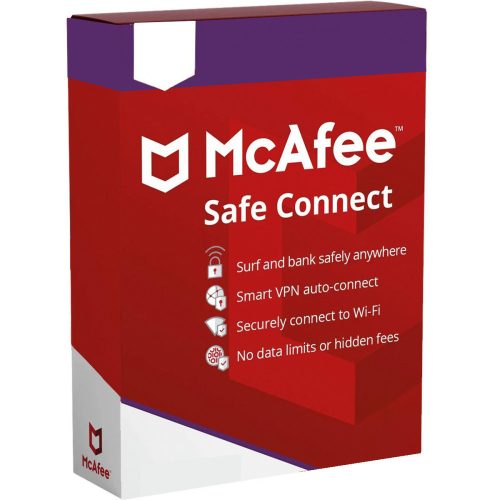McAfee Safe Connect VPN (5 urządzeń / 1 rok) (EU)